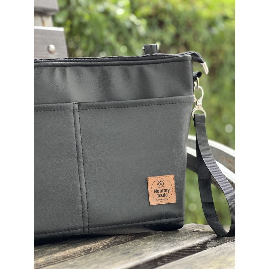 Сумка на коляску з екошкіри "Black"