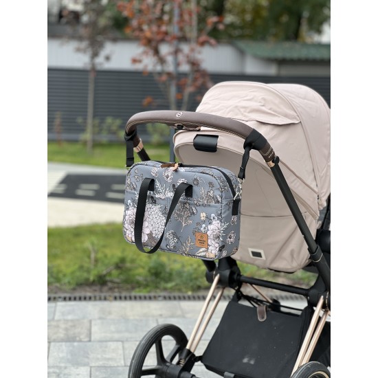Сумка-бочонок на коляску "Осіній букет"