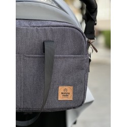 Сумка-бочонок на коляску "Графіт Denim"