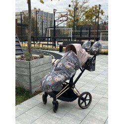 Накидка на ніжки на візок з блискавкою "Осінній букет"