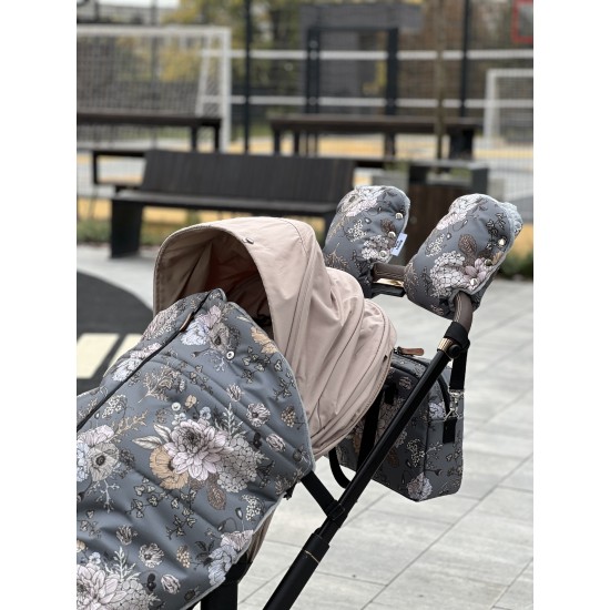 Накидка на ніжки на візок з блискавкою "Осінній букет"