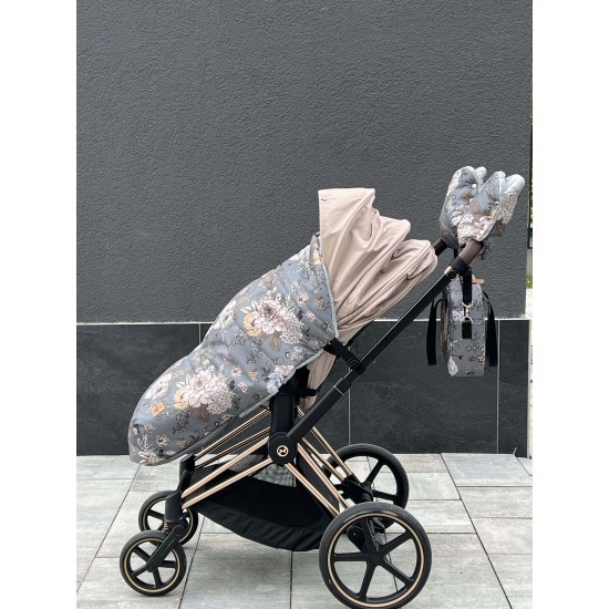 Накидка на ніжки на візок з блискавкою "Осінній букет"