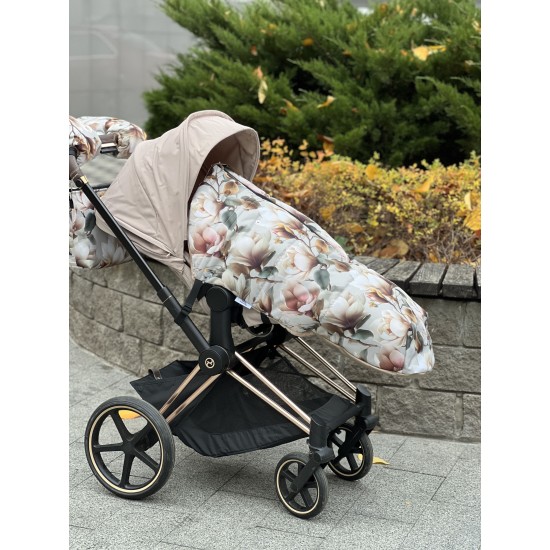 Накидка на ніжки на візок з блискавкою  "Magnolia"