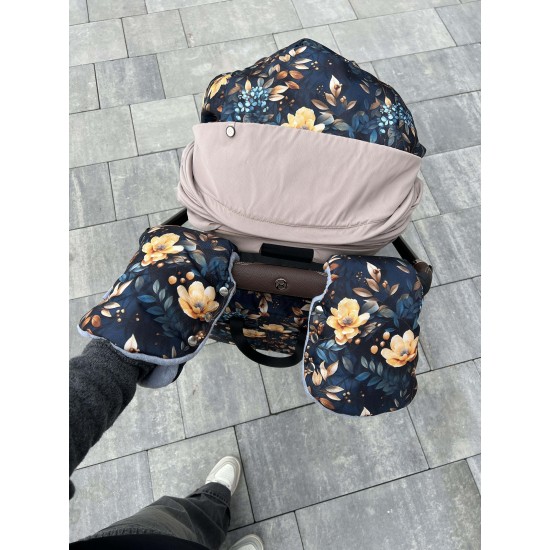 Муфти для рук на коляску "Blue flowers"