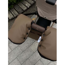 Муфти з екошкіри для рук на коляску "Chokolate"