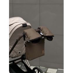 Муфти з екошкіри для рук на коляску "Chokolate"