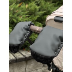 Муфти з екошкіри для рук на коляску "Black"