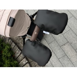 Муфти з екошкіри для рук на коляску "Black"