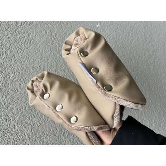 Муфти з екошкіри для рук на коляску "Beig"